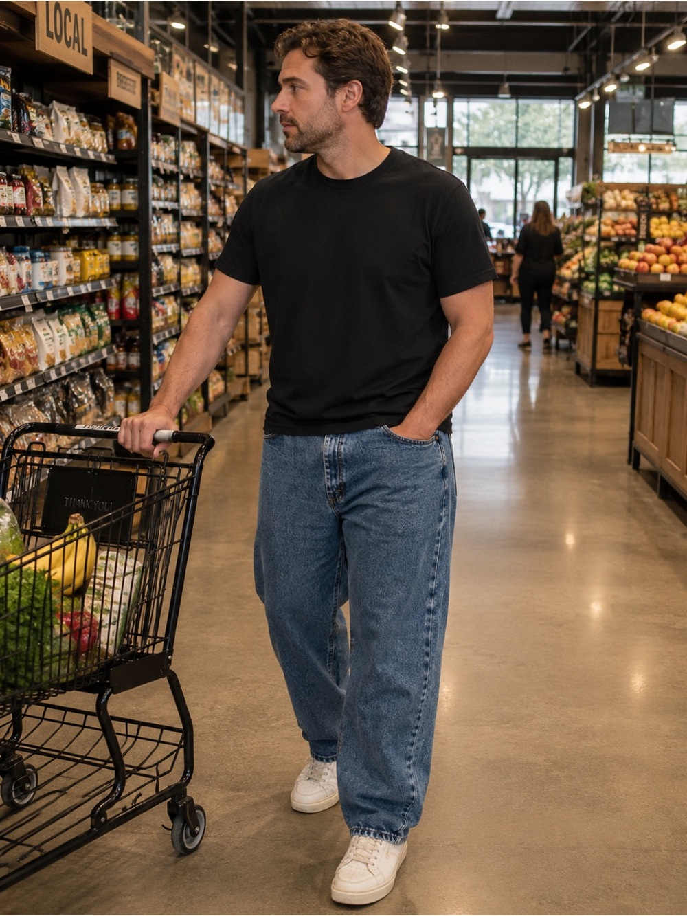 Wrangler Men's Relaxed Blue Denim Jeans